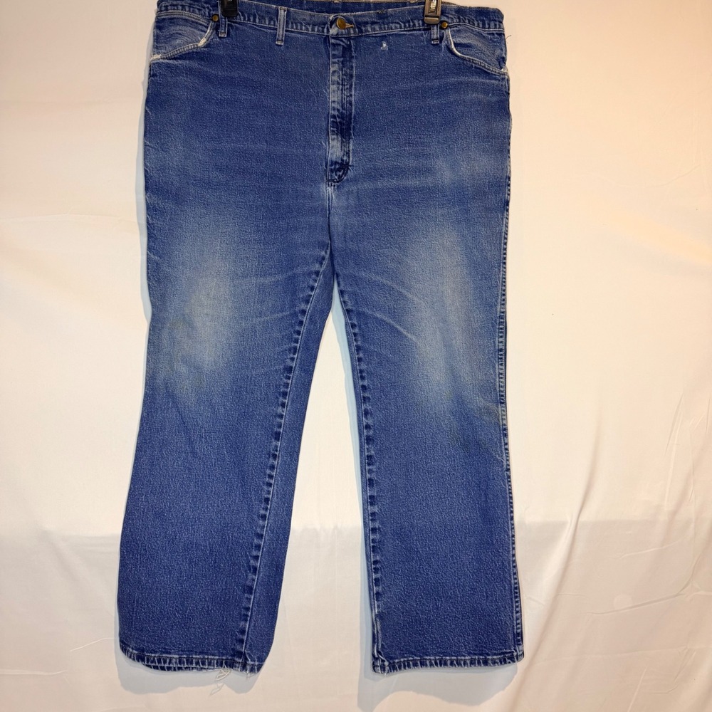 Wrangler 947STR Cowboy Cut Slim Fit Blue Jeans Mens 48x30 Medium Wash